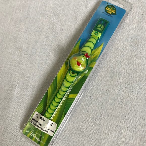 A Bug's Life Child's Wrist Watch Heimlich Glow in Dark New Sealed Disney Store - Picture 1 of 5